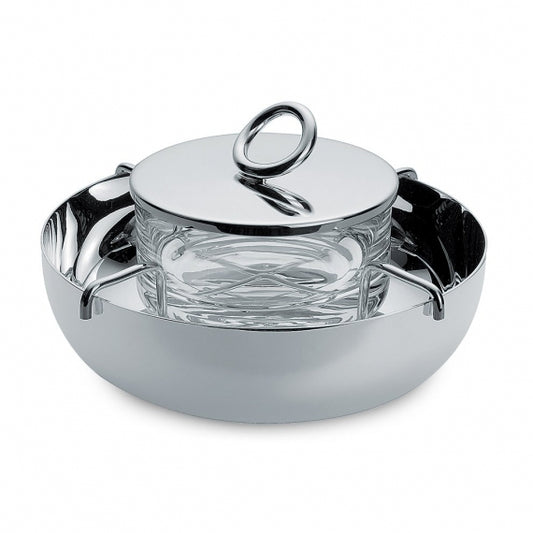 Large Silver Plated Caviar Serving Set
