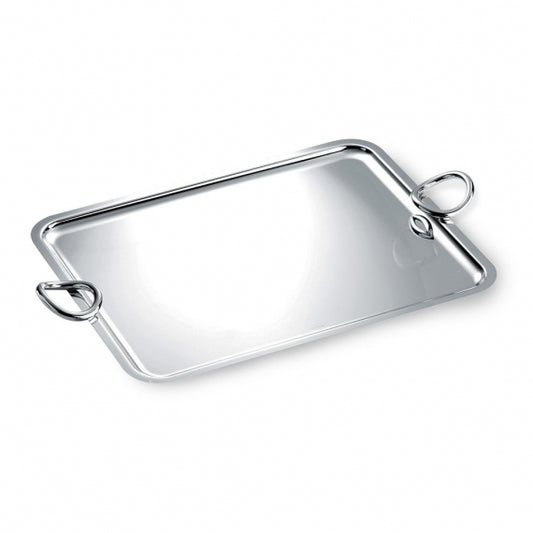 Extra Large Silver Plated Rectangular Tray With Handles