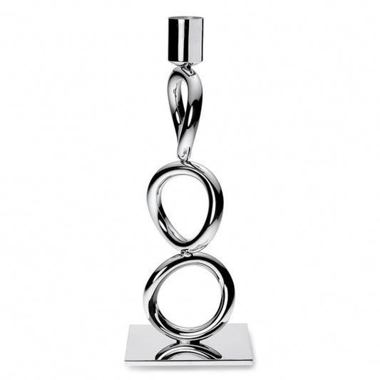 Silver Plated Three-Ring Candlestick