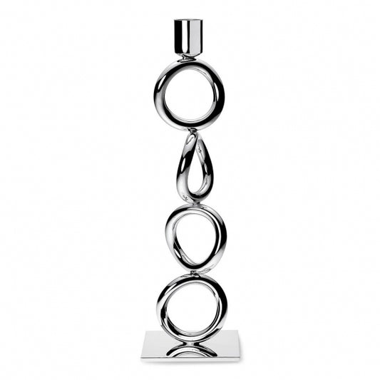 Silver Plated Four-Ring Candlestick