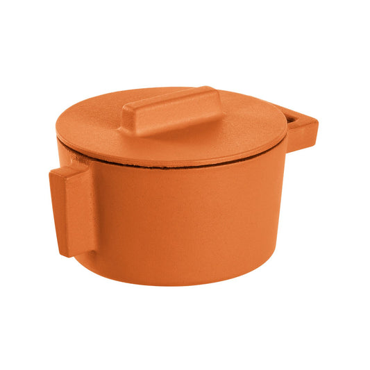 Kitchen Terracotto Saucepot with Lid 4 in. Curry