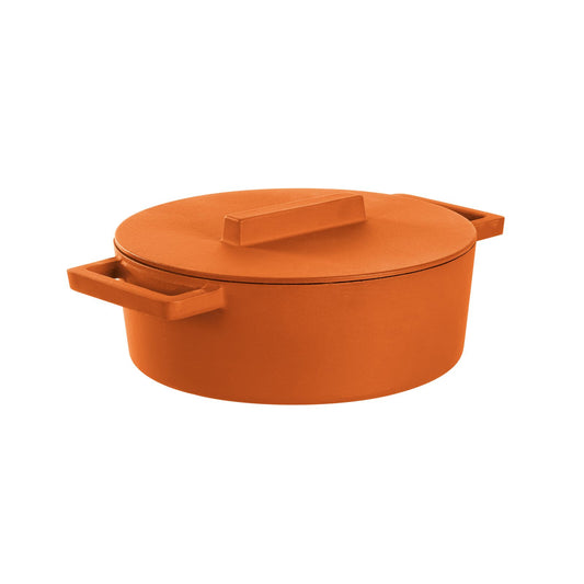 Kitchen Terracotto Oval Casserole Pot with Lid 11 3/4 x 10 in.