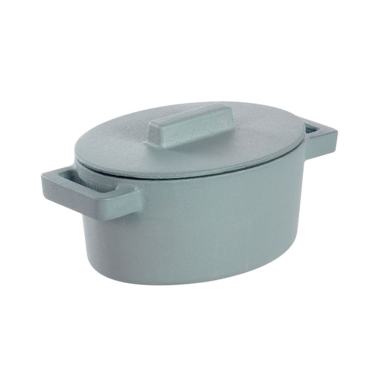 Kitchen Terracotto Oval Casserole with Lid 5 x 4 in. Ginger