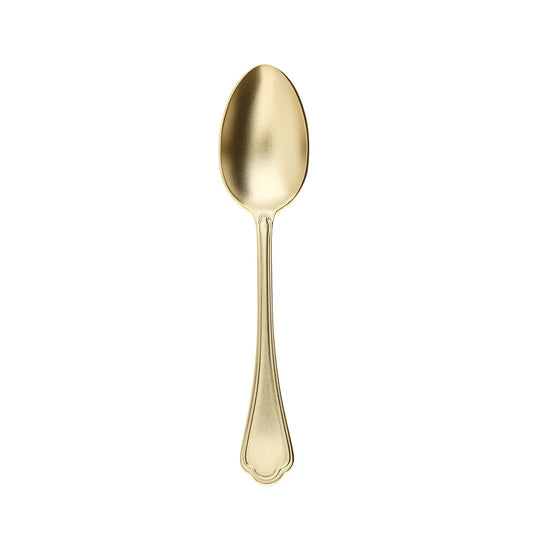 Cutlery  Special Finishes Filet Toiras Diamond PVD White Gold Dessert Spoon 7 1/4 in