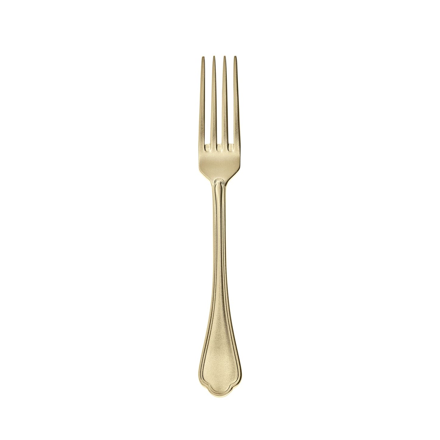 Cutlery  Special Finishes Filet Toiras Diamond PVD White Gold Dessert Fork 7 1/4 in