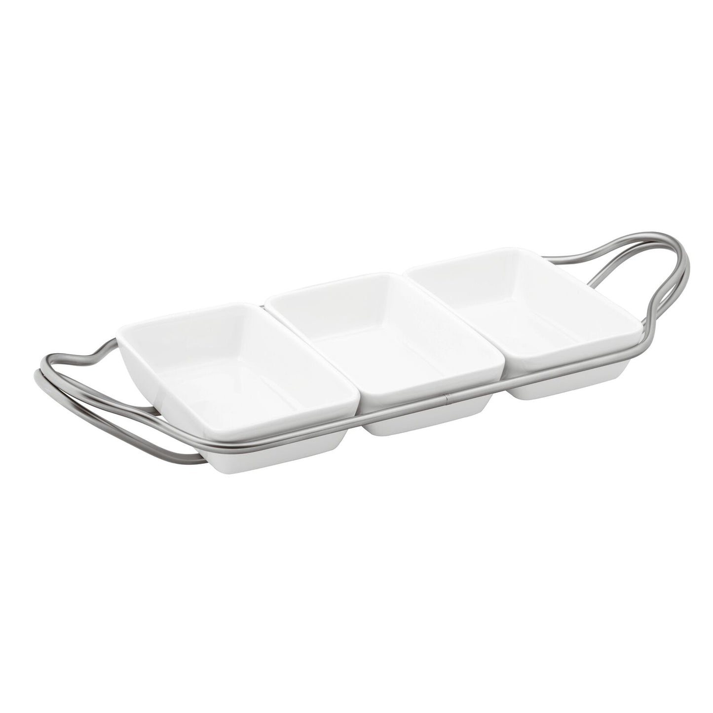 Table New Living Rectangular Hors d'oeuvre Tray Set 14 1/8 x 7 1/8 Antico