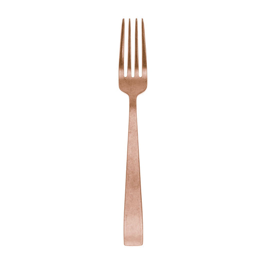 Cutlery  Special Finishes Flat Vintage PVD Copper Table Fork 8 in.