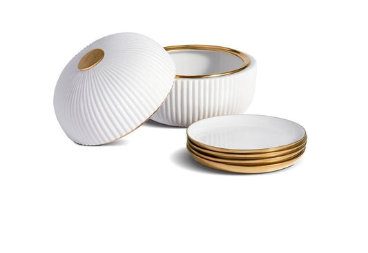 Ionic Box and Plates (Set of 4)