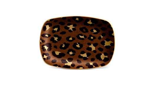 Leopard Rectangular Tray, Small