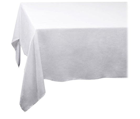 Linen Sateen Tablecloth, White (Large)