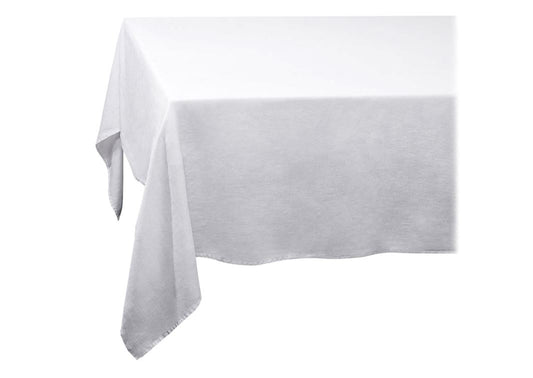 Linen Sateen Tablecloth, White (Medium)