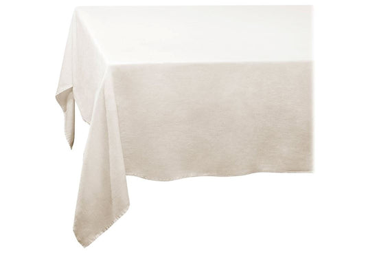 Linen Sateen Tablecloth, Ecru (Medium)