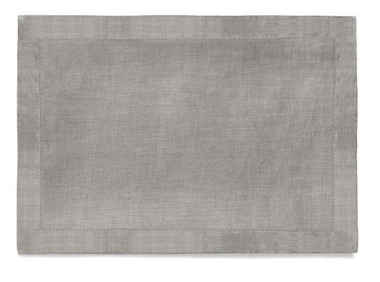 Linen Sateen Placemats (Set of 4), Grey