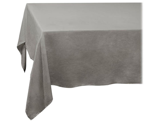 Linen Sateen Tablecloth, Grey (Large)