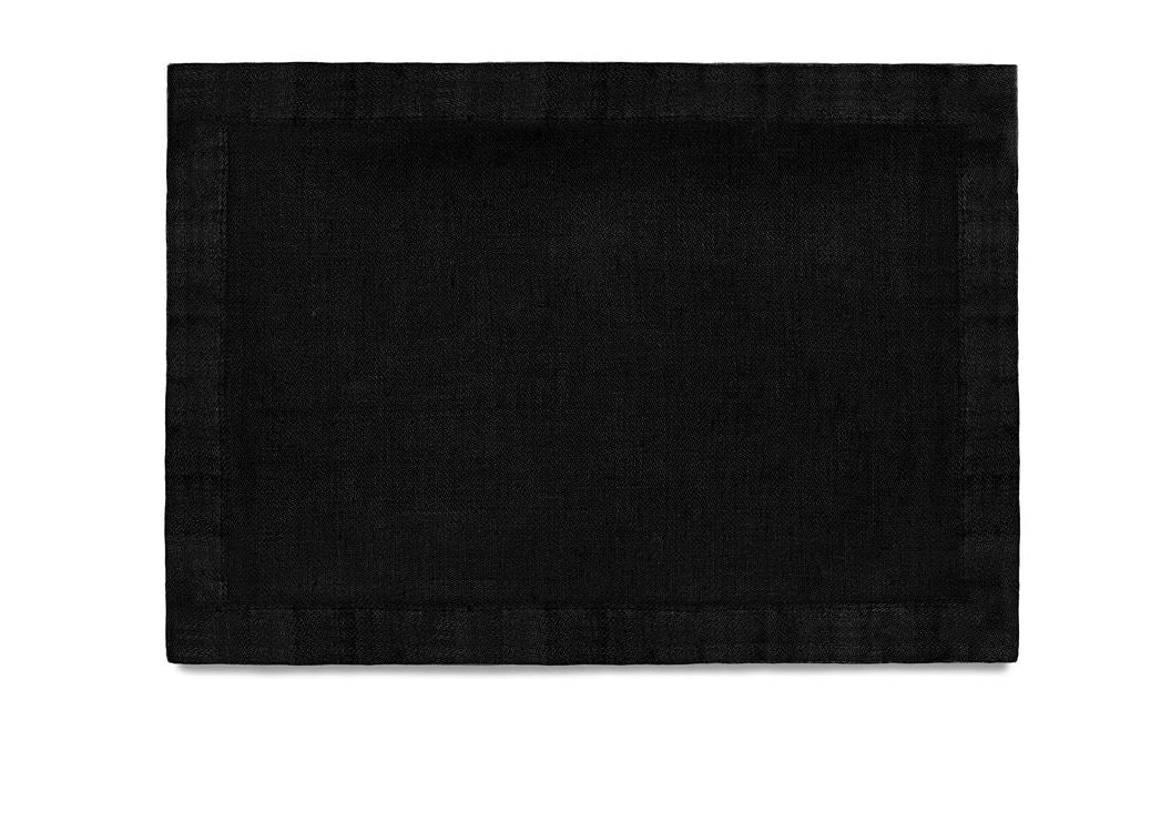 Linen Sateen Placemats (Set of 4), Black