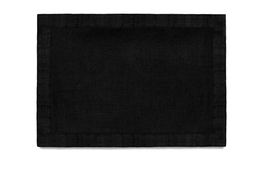 Linen Sateen Placemats (Set of 4), Black