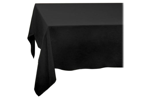 Linen Sateen Tablecloth, Black (Medium)