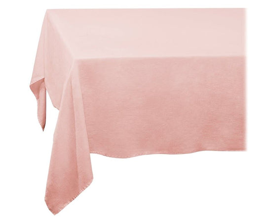 Linen Sateen Tablecloth, Pink (Large)