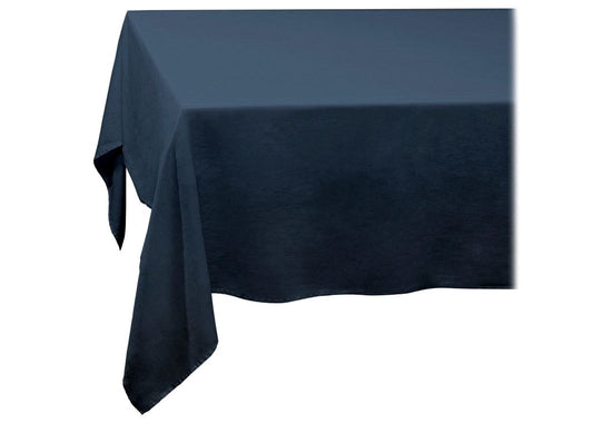Linen Sateen Tablecloth, Blue (Medium)