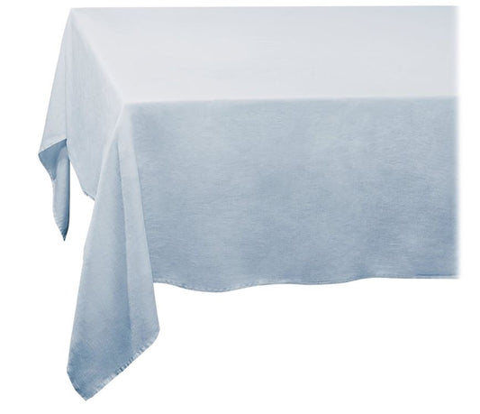 Linen Sateen Tablecloth, Light Blue (Large)