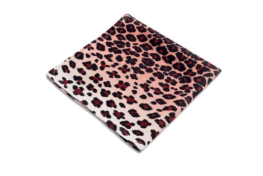 Linen Sateen Leopard Napkins (Set of 4), Pink