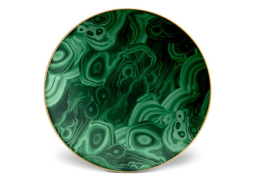 Malachite Charger and Cake Plate