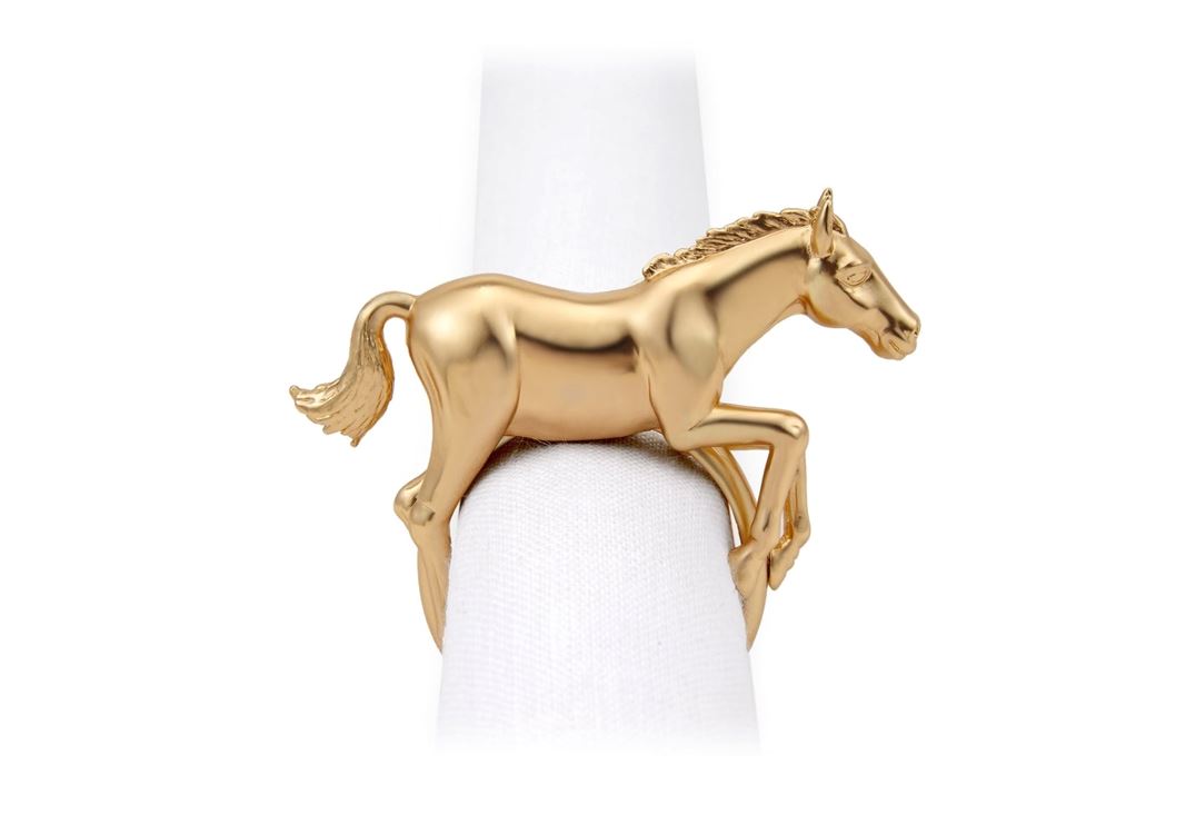 Horse Napkin Jewels (Set of 4), Gold