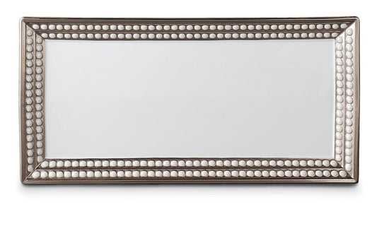 Perlée Rectangular Platter, Platinum