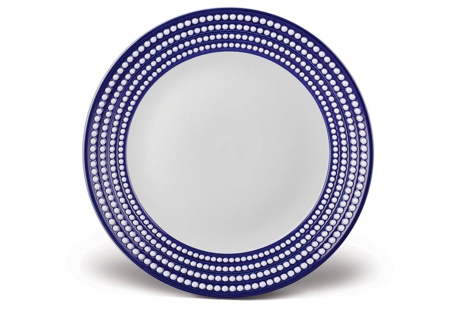 Perlée Round Platter, Bleu