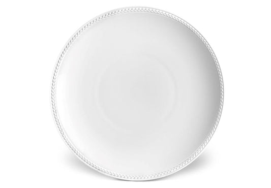 Soie Tressée Soup Plate, White