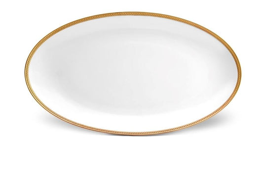 Soie Tressée Oval Platter, Gold (Large)