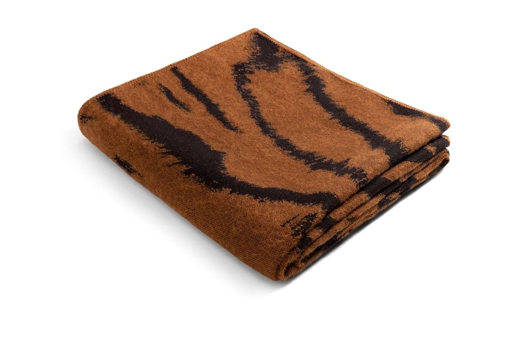 Tiger Jacquard Throw, Natural