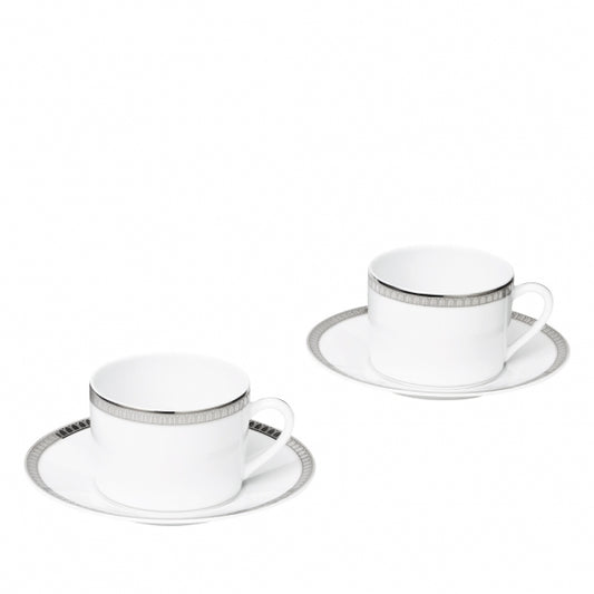 Malmaison Gilded Porcelain Teacup And Saucer