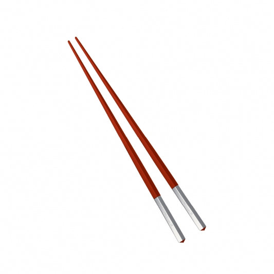 Uni Silver-Plated Red Japanese Chopsticks